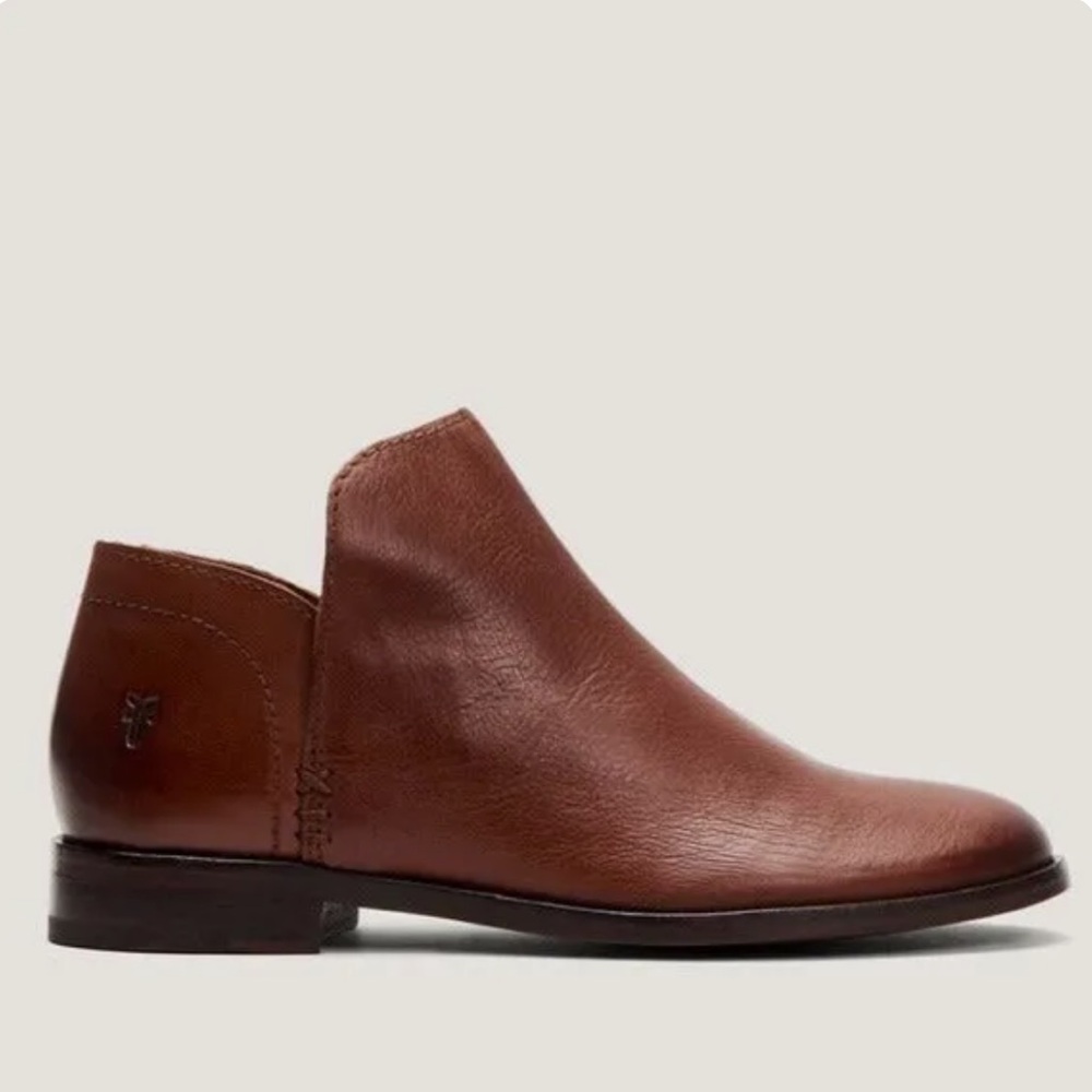 Frye Elyssa Shootie Boot Size 7 Cognac Leather Booties